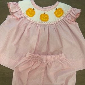 Halloween smocked outfit